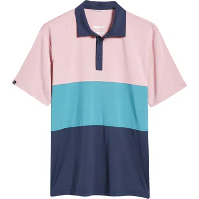 Swannies Gibbs Colorblock Golf Polo In Plumeria