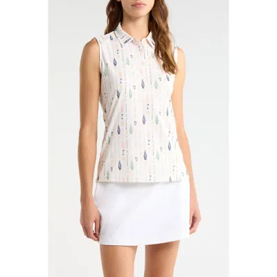 Swannies Hadley Sleeveless Golf Polo In White