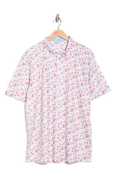 Swannies Harold Stretch Piqué Golf Polo In Red