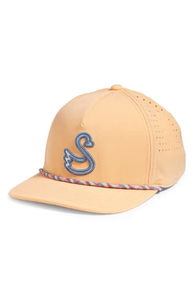 Swannies Holman Ventilated Snapback Baseball Cap In Orange-crush