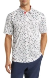Swannies Jesse Boating Print Golf Polo In White