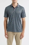 Swannies Joe Football Pattern Polo In Blue