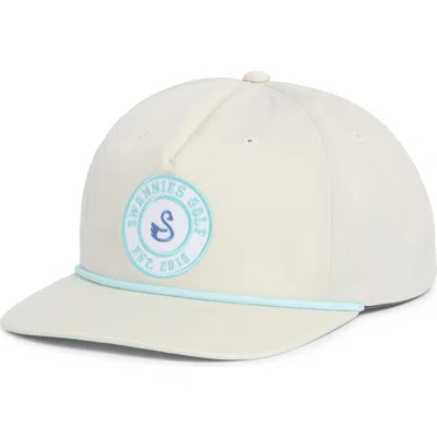 Swannies Keaton Rope Style Water Repellent Trucker Hat In Pearl