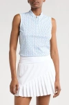 Swannies Kimmie Sleeveless Performance Quarter Zip Top In Sky