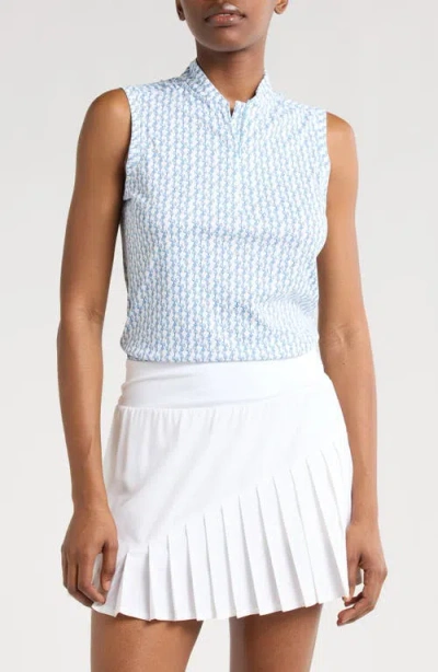 Swannies Kimmie Sleeveless Performance Quarter Zip Top In Sky