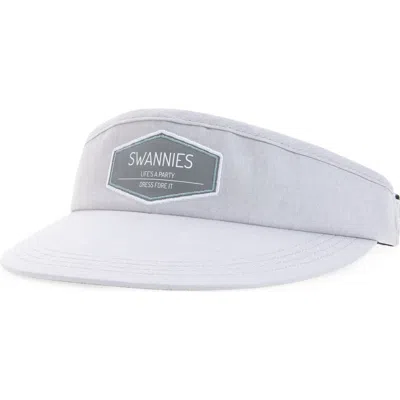 Swannies Kline Golf Visor In Gray