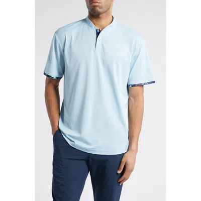 Swannies Krause Short Sleeve Performance Henley In Sky