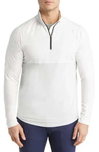 Swannies Liam Quarter Zip Pullover In White-glacier