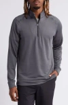 Swannies Lukas Quarter Zip Waffle Golf Pullover In Charcoal