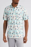 SWANNIES MADDOX DOODLE PATTERN GOLF POLO