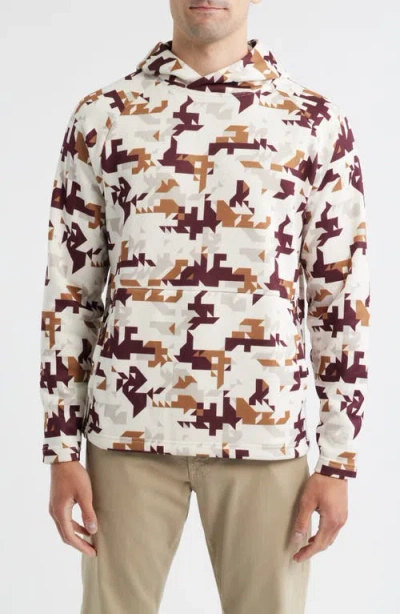 Swannies Matthew Geo Print Fleece Hoodie In Neutral