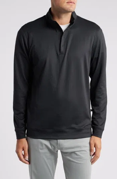 Swannies Mckinnon Quarter Zip Golf Pullover In Black