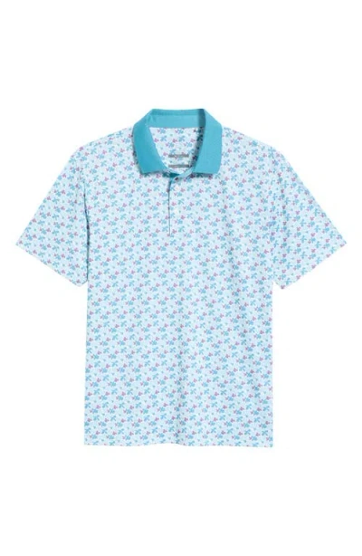 Swannies Mike V Floral Piqué Performance Golf Polo In Multi