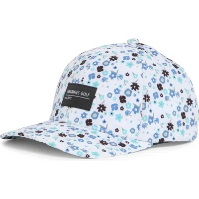 Swannies Milholland Floral Water Repellent Stretch Baseball Cap In White