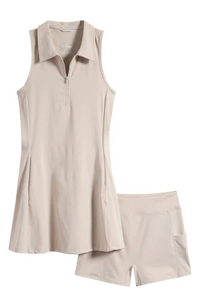 Swannies Millie Polo Dress & Shorts Set In Brown