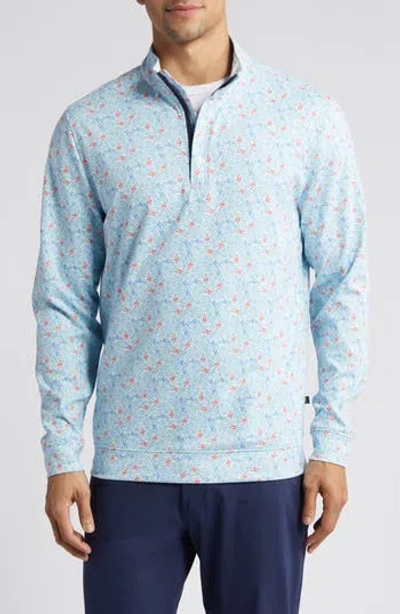 SWANNIES SWANNIES MILTON SCATTER PRINT QUARTER ZIP GOLF PULLOVER