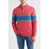 Swannies Owen Chest Stripe Golf Quarter Zip In Multi
