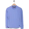 Swannies Paige Mock Neck Knit Top In Blue