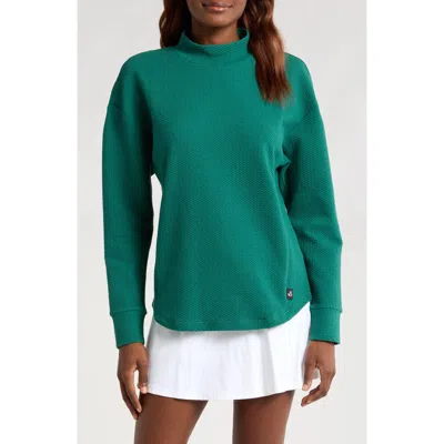 Swannies Paige Mock Neck Knit Top In Pine