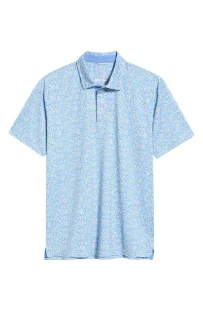 Swannies Pebble Performance Golf Polo In Blue