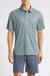 Swannies Ridge Floral Golf Polo In Graphite