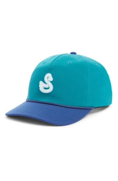 Swannies Silas Snapback Cap In Blue