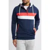 Swannies Ski Print Colorblock Half Zip Hoodie In Multi