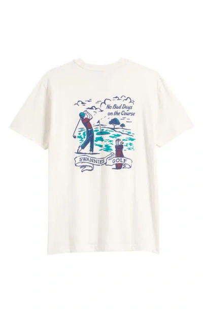 Swannies Swing Cotton Blend Graphic T-shirt In White