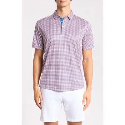 Swannies Tanner Geo Print Performance Golf Polo In Multi