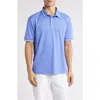 Swannies Thatcher Solid Band Collar Golf Polo In Iris