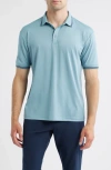 Swannies Thatcher Tipped Performance Polo In Blue