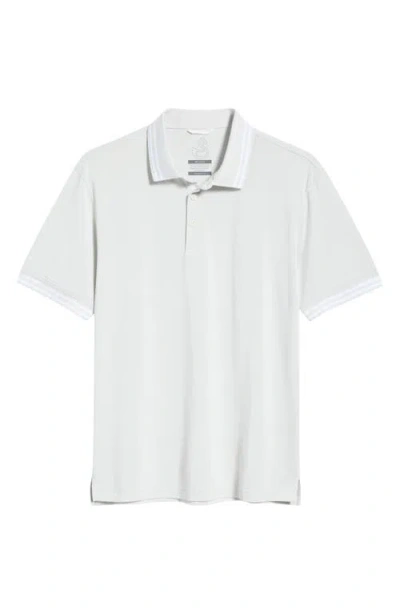 Swannies Thatcher Tipped Performance Polo In White