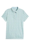 Swannies Tori Print Polo Shirt In Sage