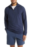 Swannies Vandyke Half Zip Hoodie In Navy1