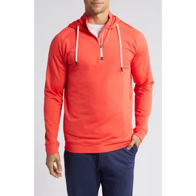 Swannies Vandyke Half Zip Hoodie In Red