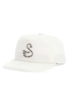Swannies Vista Snapback Baseball Cap In White