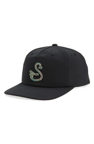 Swannies Vista Water Repellent Snapback Cap In Black