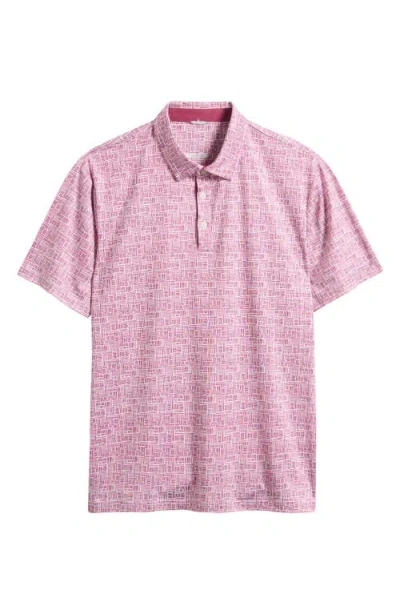Swannies Viva Performance Golf Polo In Pink