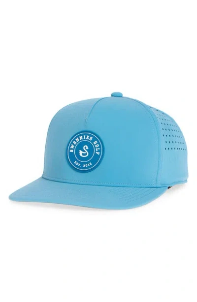 Swannies Wade Perforated Snapback Baseball Cap In Blue