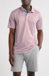 Swannies Waylon Stars & Stripes Print Performance Golf Polo In White