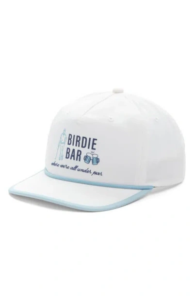 Swannies Wesley Birdie Bar Adjustable Baseball Cap In White