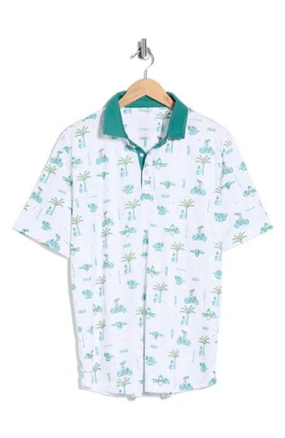 Swannies Wild Short Sleeve Polo In White