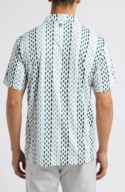 Swannies Yoyo Broken Stripe Golf Polo In Forest