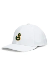 Swannies Zach Snapback Baseball Cap In White