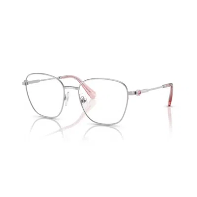 Swarovski 0sk1019 Subtle Square Metal Eyeglasses In White