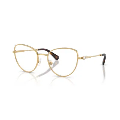 Swarovski 0sk1022 Delicate Gold-toned Cat-eye Eyeglasses In Multi