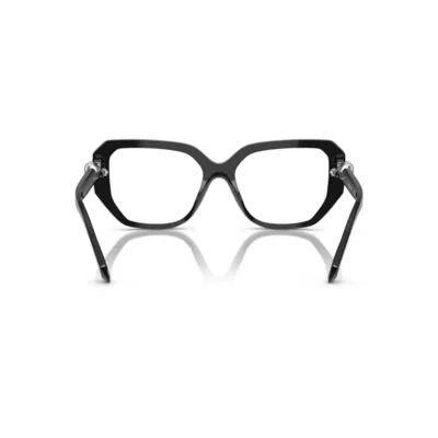 Swarovski 0sk2035 Geometric Black Acetate Eyeglasses In White
