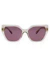 Swarovski Beige Trasparente Acetate Sunglasses In Purple