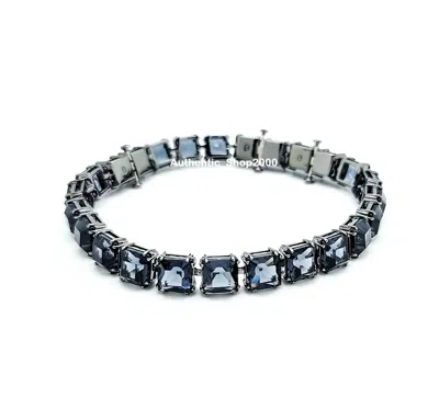 Pre-owned Swarovski 100% Authentic  Ruthenium Sparkle Crystal Millenia Bracelet 5612682 In Gray