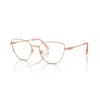 Swarovski 53mm Cat Eye Optical Glasses In Gold